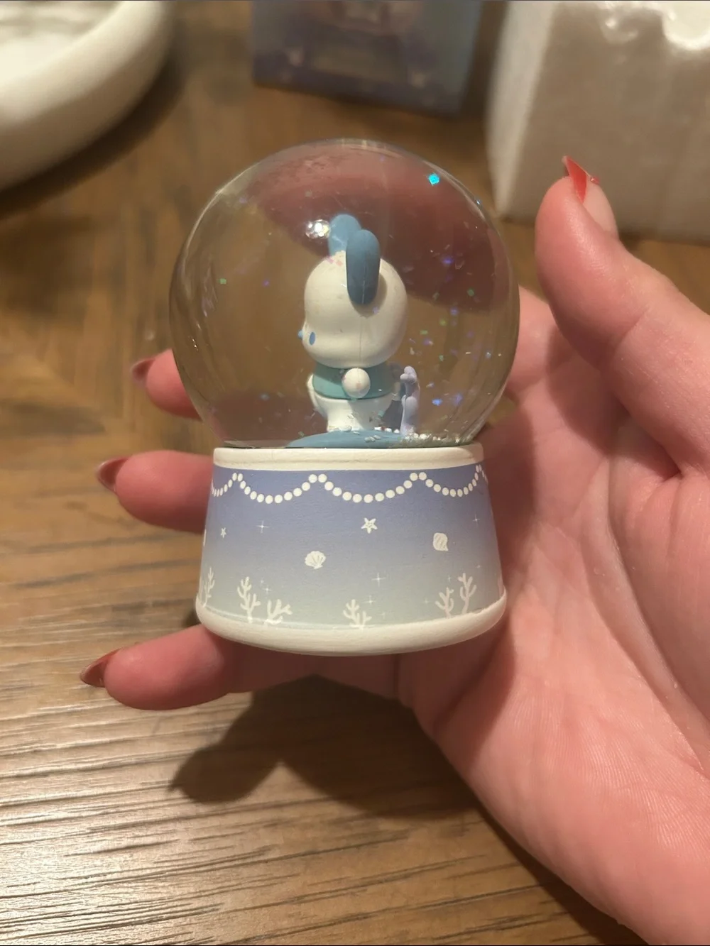 Sanrio Character Ocean Series Crystal Ball Pochacco Sea Snow Globe